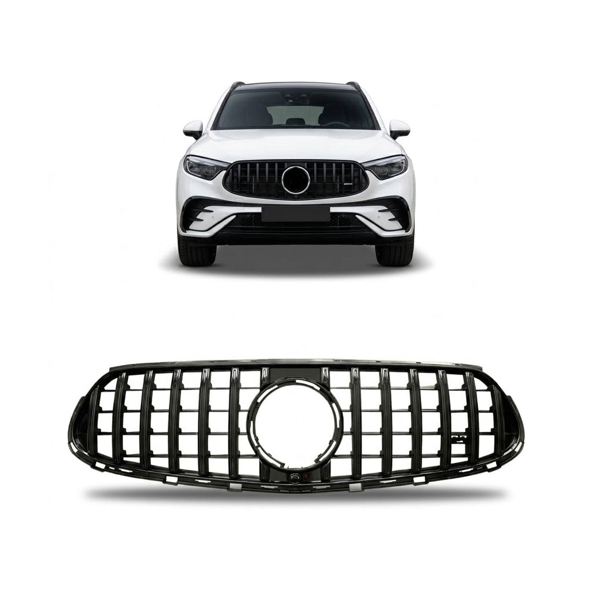 Front Grille Gloss Black passend für Mercedes GLC X254 2023+ Panamericana GT – Bild 1