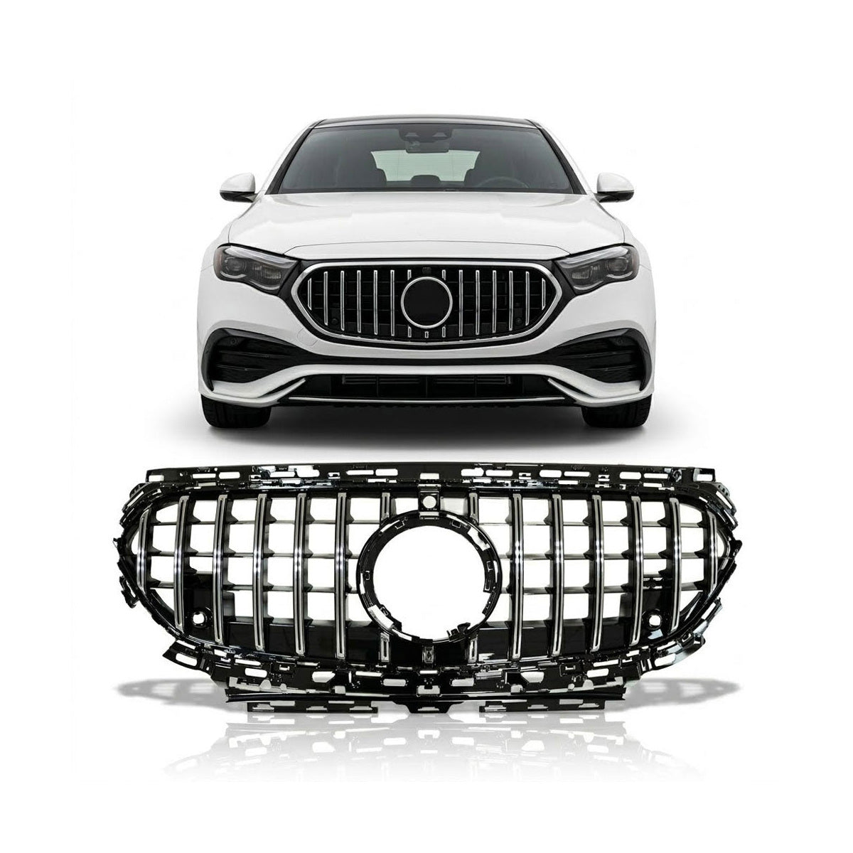 Front Grille Gloss Black Panamericana GT passend für Mercedes E-Class W214 2023+ – Bild 1