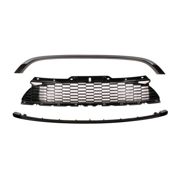 Passend für Mini Cooper R56 R57 R58 R59 Kühlergrill SET 3-teilig 2006-2015 hochglanz Schwarz