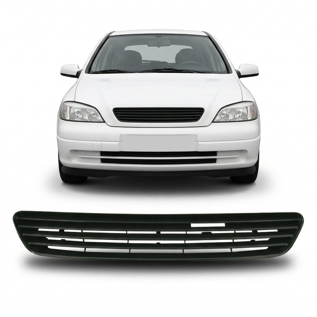 Front Grille Badgeless Black passend für Opel Astra G 1997-2004 – Bild 1