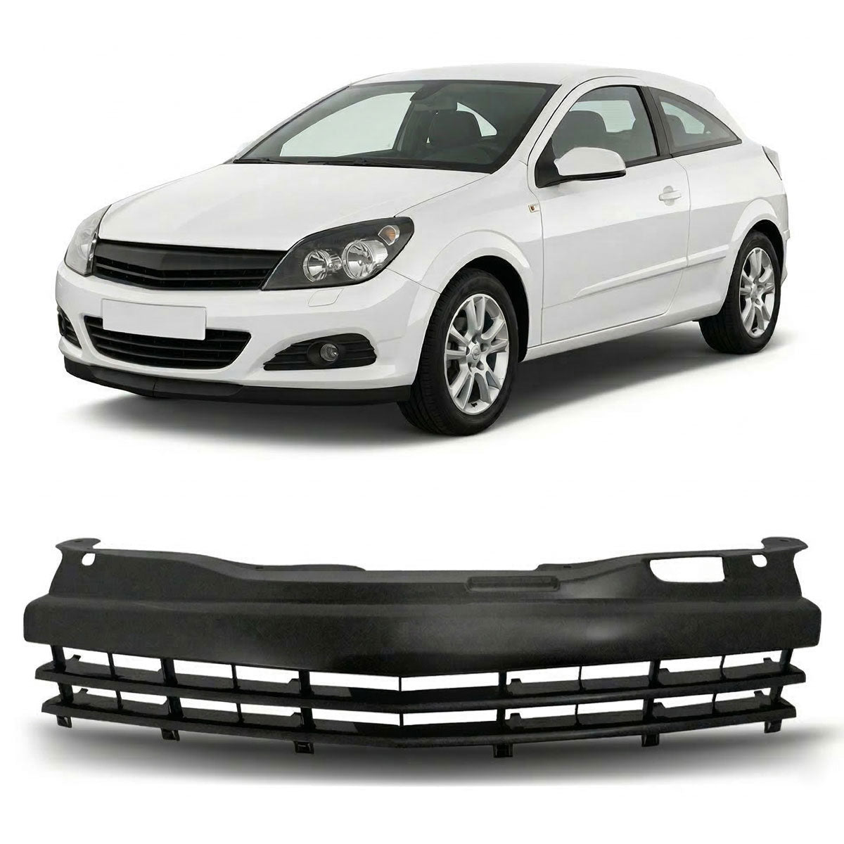 Front Grille Badgeless Black passend für Opel Astra H GTC 2004-2011 – Bild 1