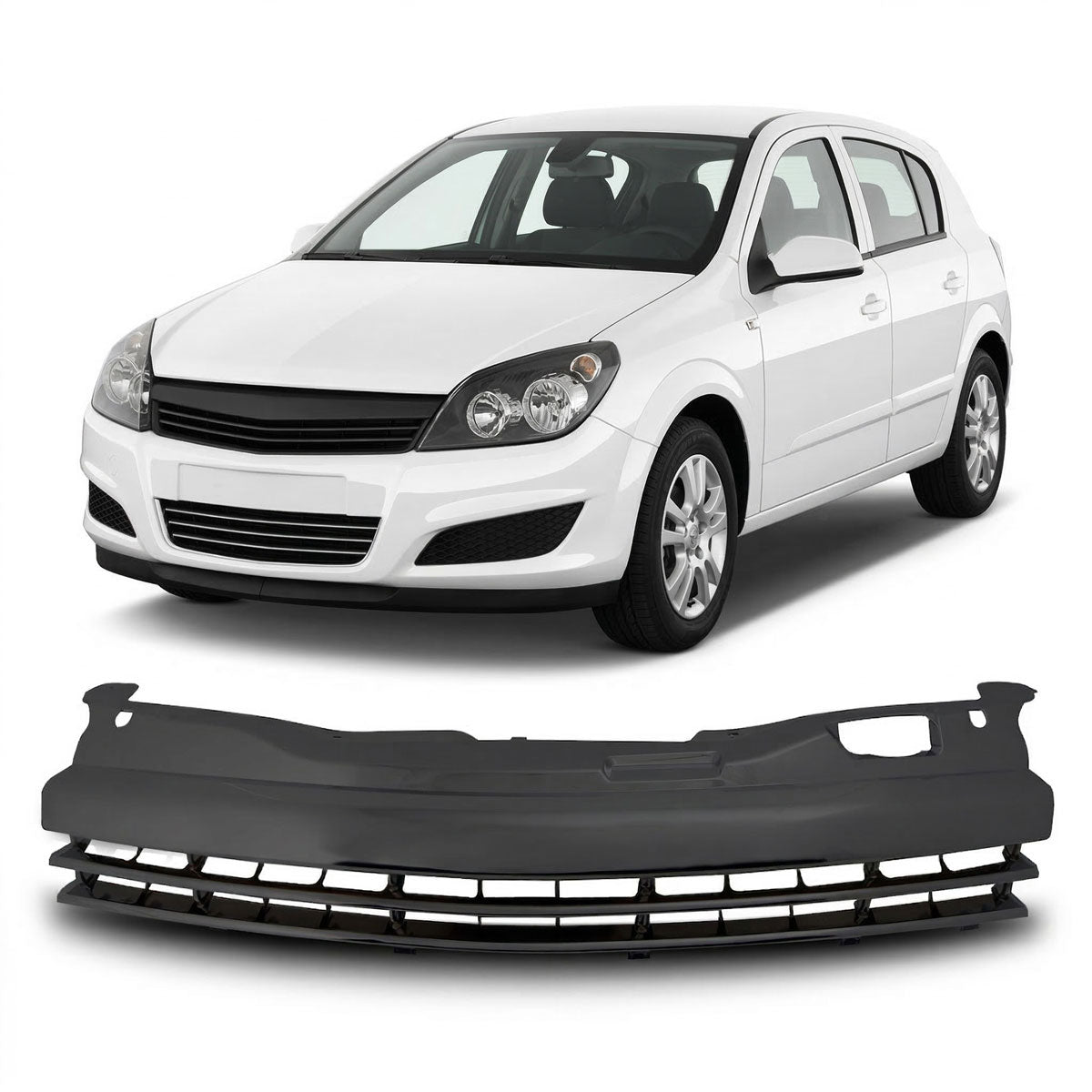 Front Grille Badgeless Black passend für Opel Astra H 2007-2011 – Bild 1