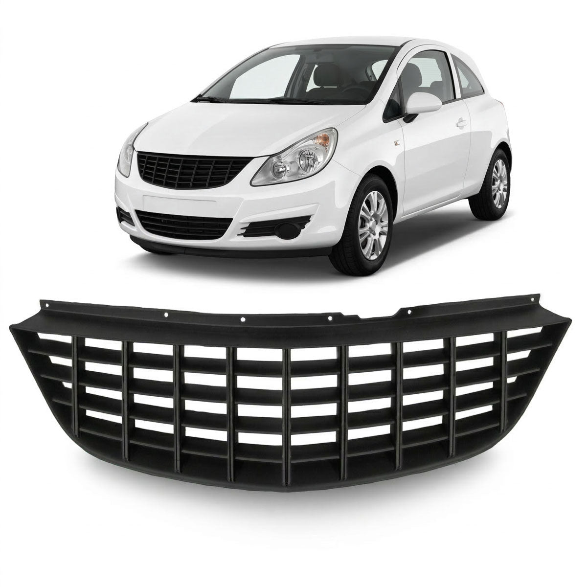 Front Grille Badgeless Black passend für Opel Corsa D 2006-2011 – Bild 1