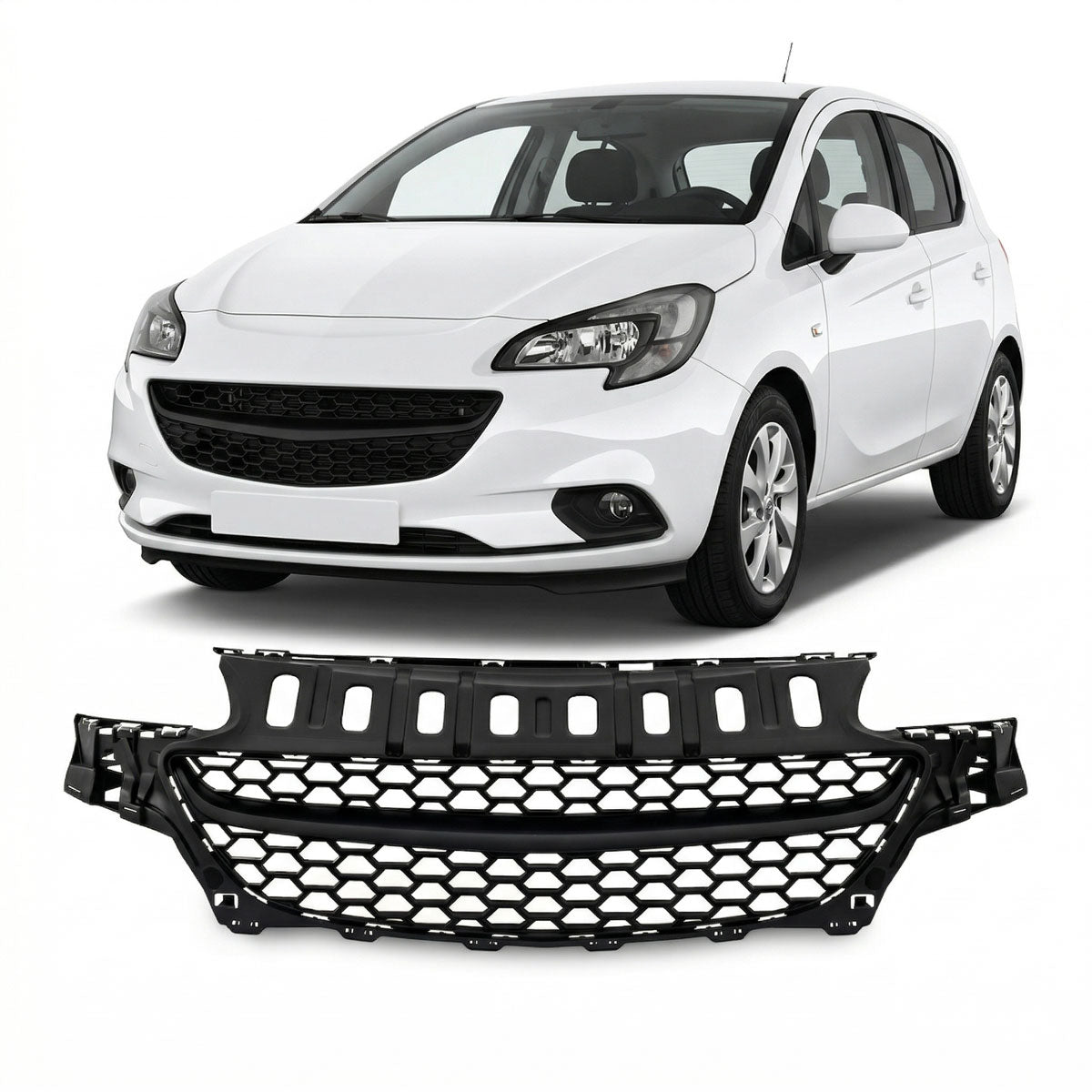 Front Grille Badgeless Black passend für Opel Corsa E 2014-2019 – Bild 1