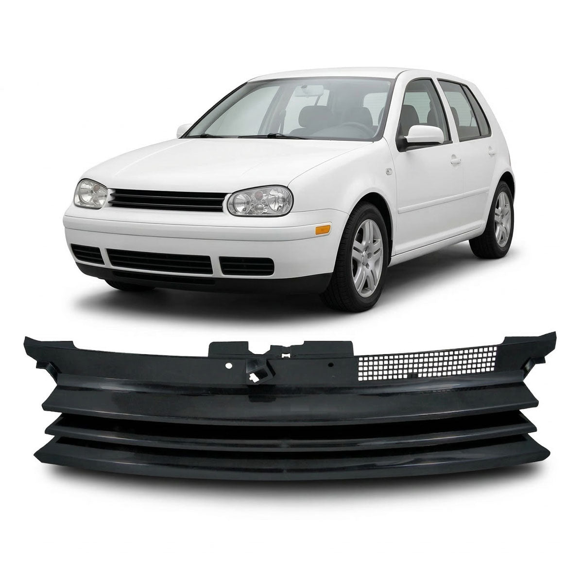 Front Grille Badgeless Black passend für VW Golf 4 1998-2003 – Bild 1