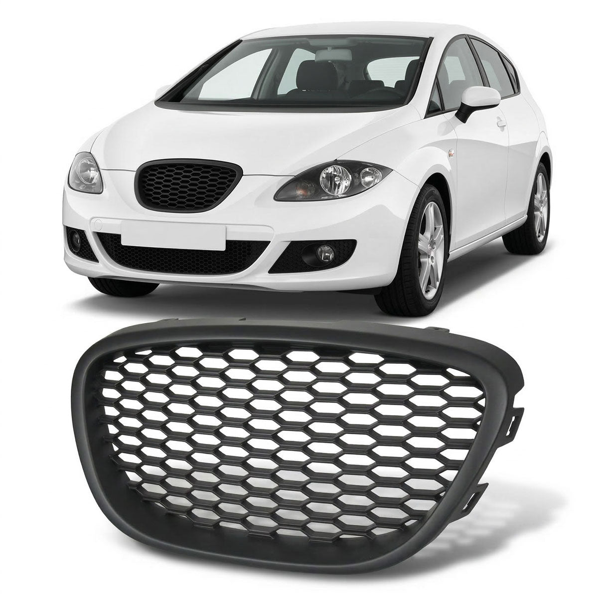 Front Grille Badgeless Matt Black passend für SEAT Leon 1P Altea 5P 2005-2009 – Bild 1