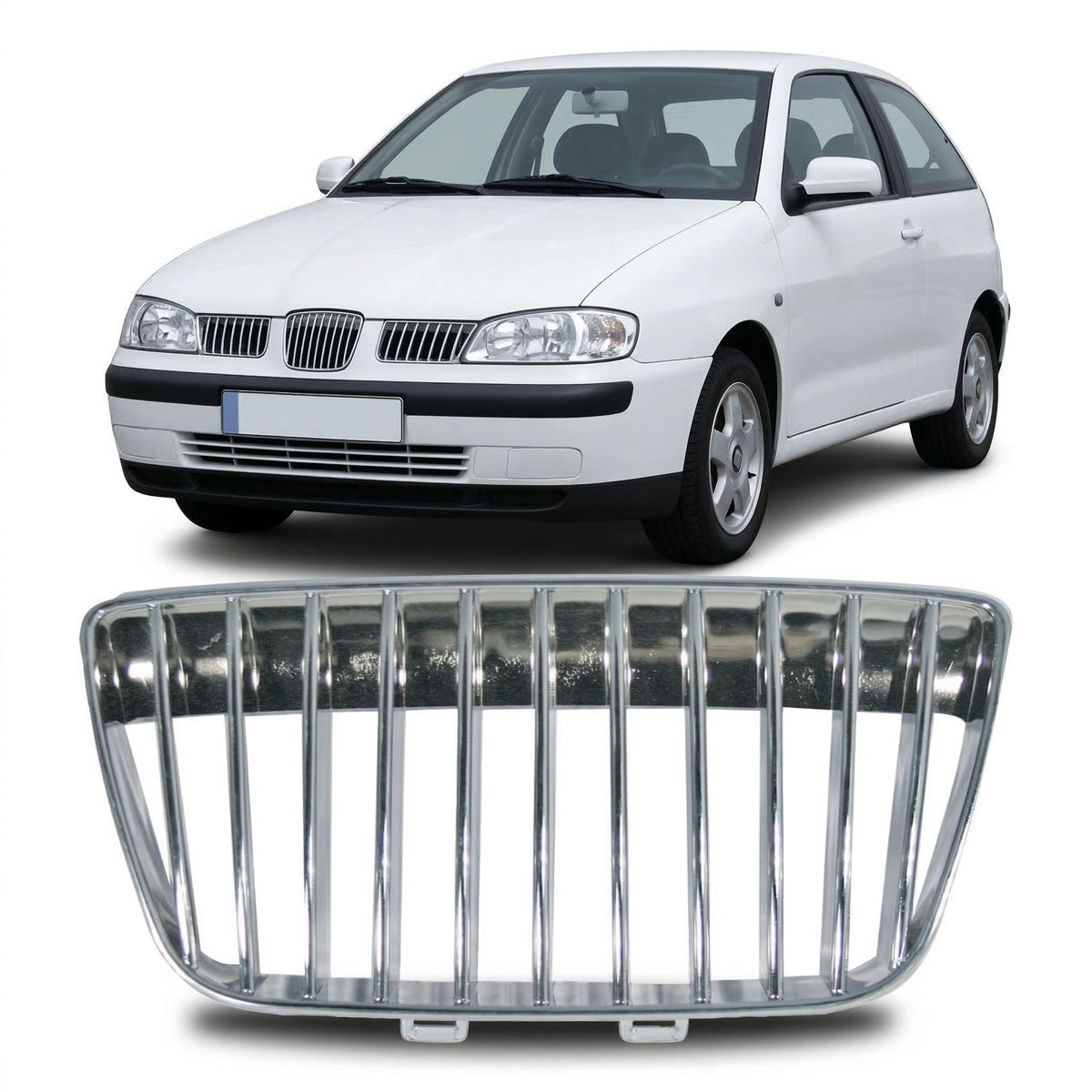 Sport Grille Badgeless Black passend für Seat Ibiza II (6K) 1999-2002 – Bild 1