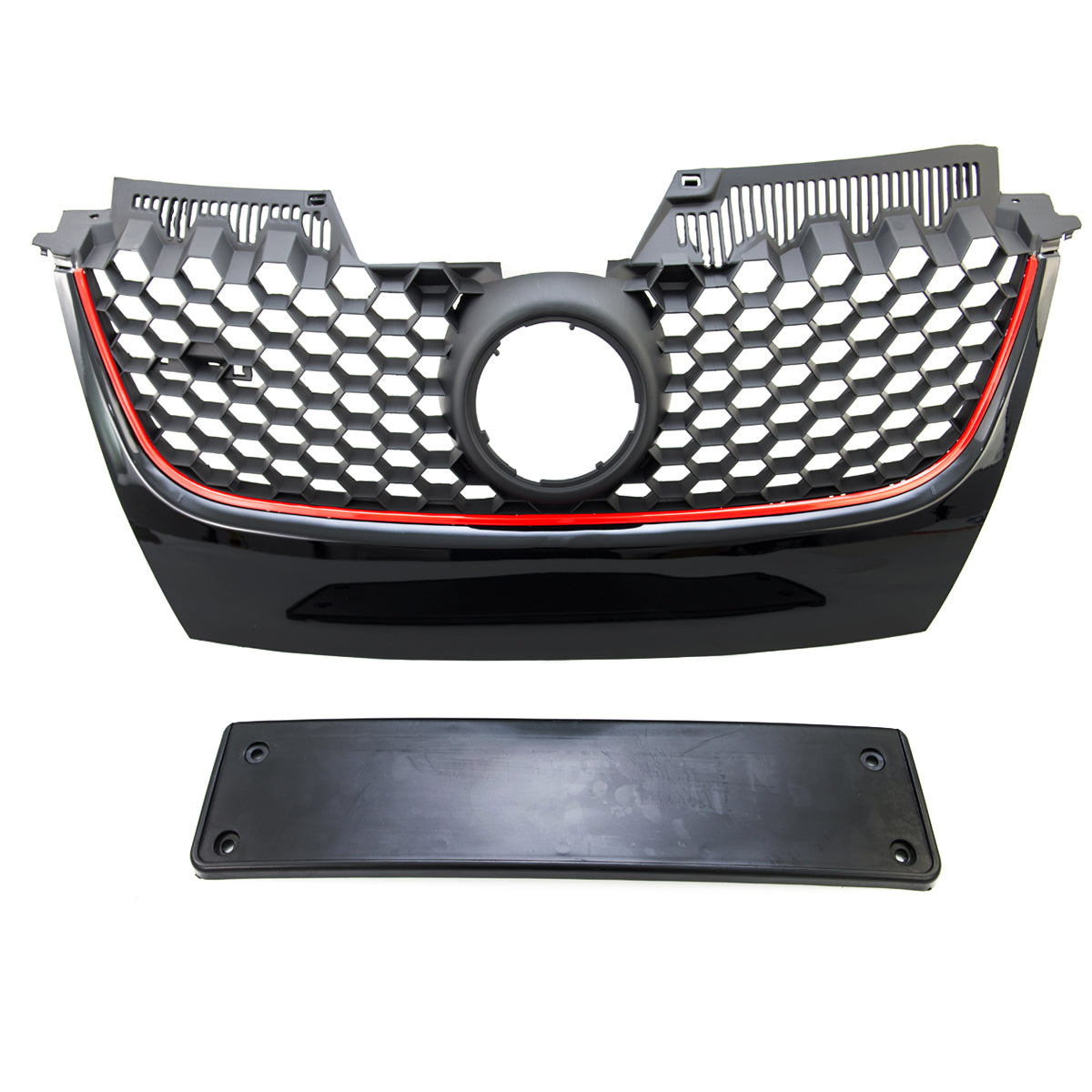 Front Grille Black with Red Strip passend für VW Golf 5 2003-2009 – Bild 2