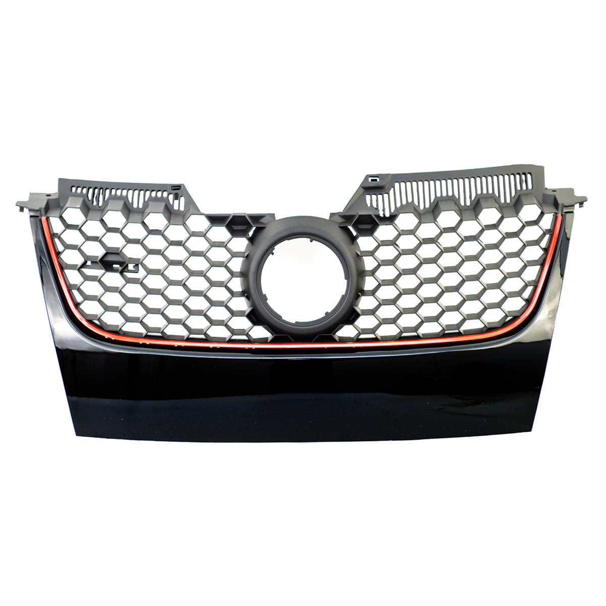 Front Grille Black with Red Strip passend für VW Golf 5 2003-2009 – Bild 3