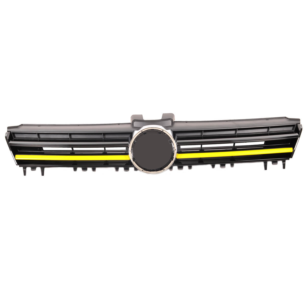 Front Grille Gloss Black Yellow Strip passend für VW Golf 7 2012-2017 – Bild 2