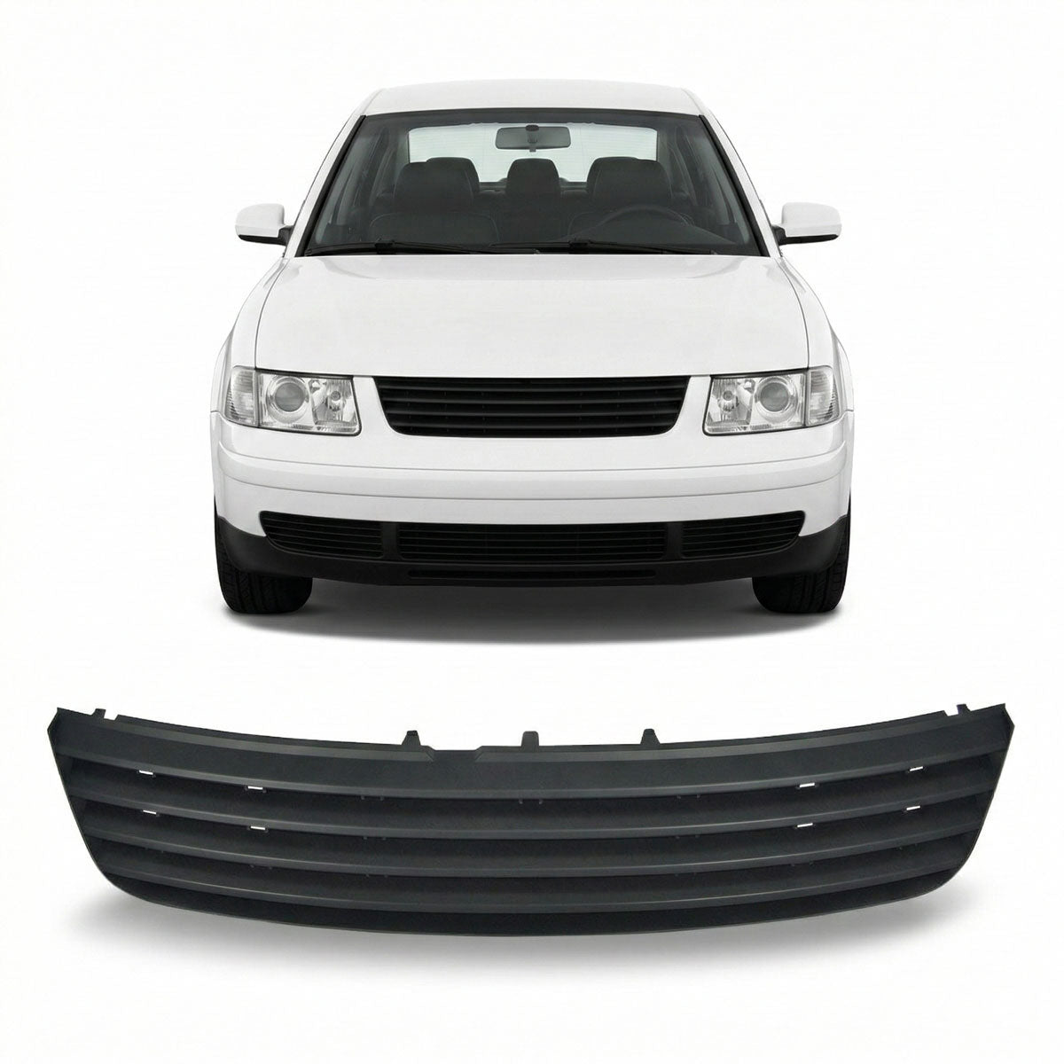 Front Grille Badgeless Black passend für VW Passat B5 3B 1996-2000 – Bild 1