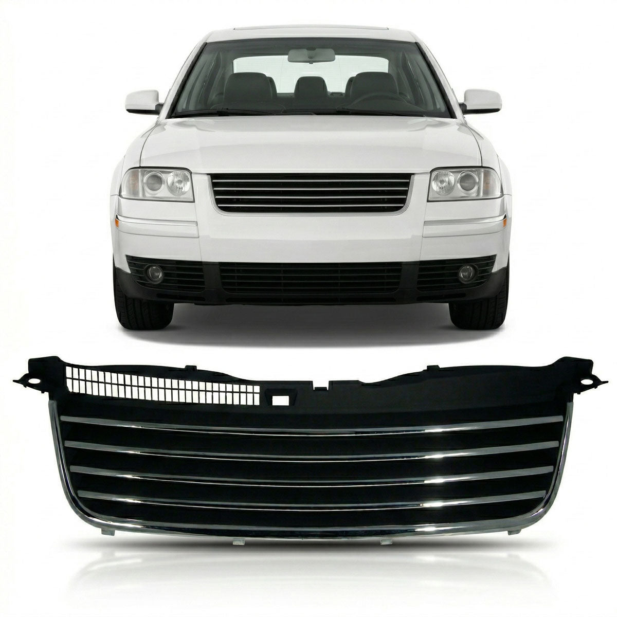 Front Grille Badgeless Chrome Strip passend für VW Passat B5.5 3BG 2000-2005 – Bild 1