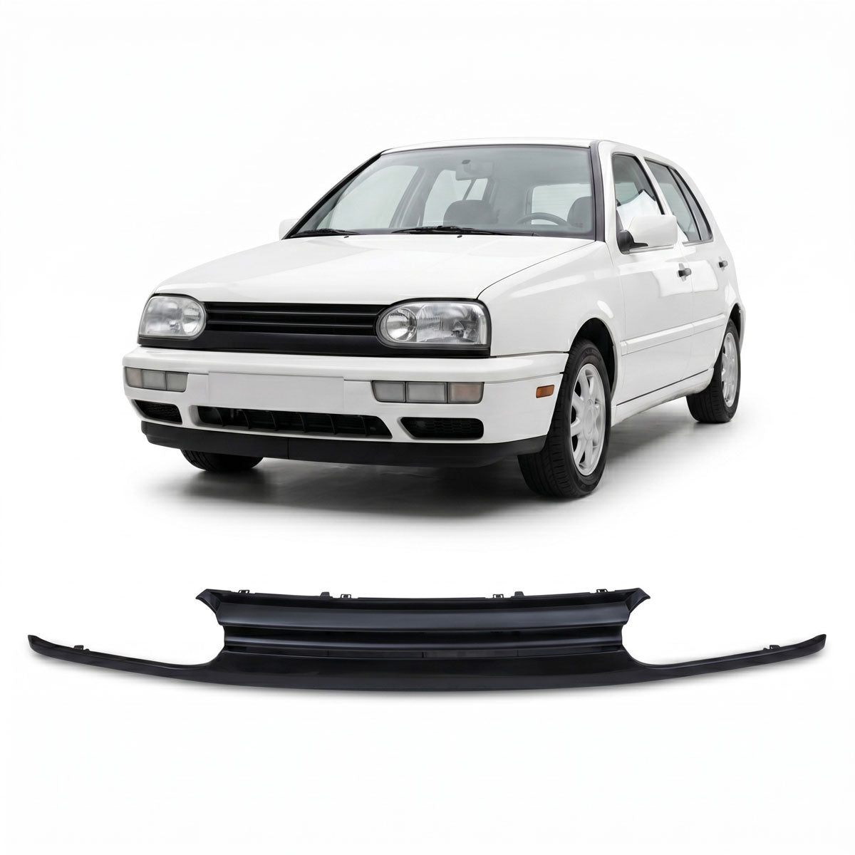 Front Grille Badgeless Matt Black passend für VW Golf 3 1991-1997 – Bild 1