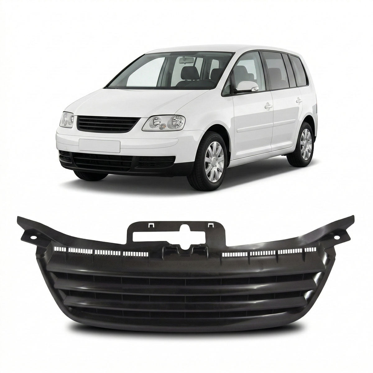 Badgeless Black Front Grille passend für VW Touran 1T Caddy 2003-2006 – Bild 1