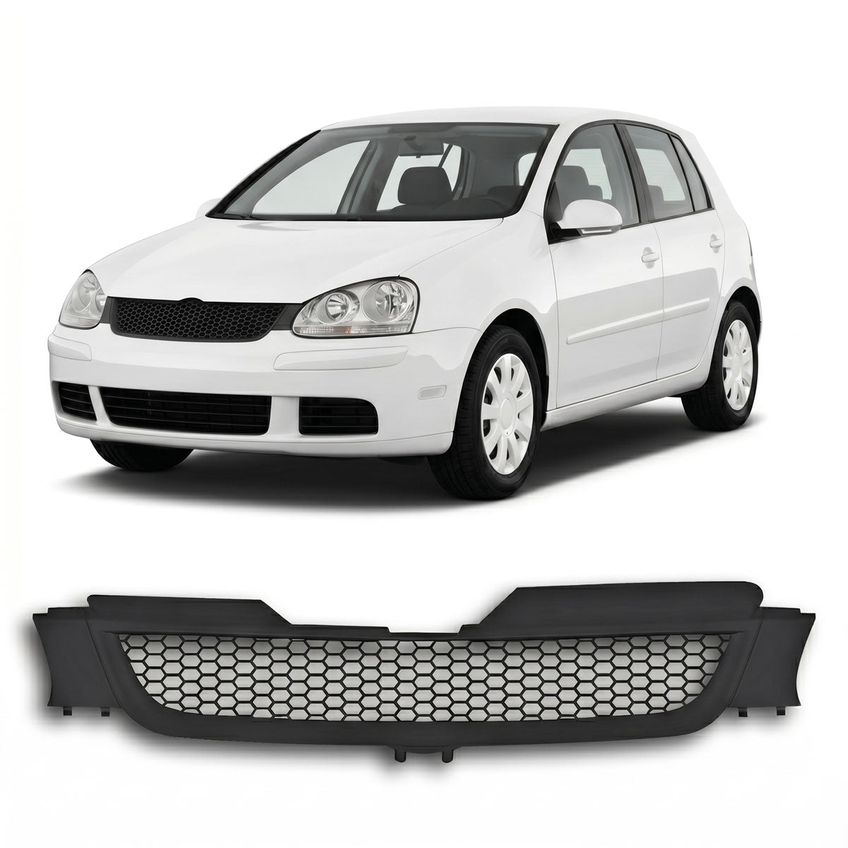 Front Grille Badgeless Matt Black passend für VW Golf 5 2003-2008 – Bild 1
