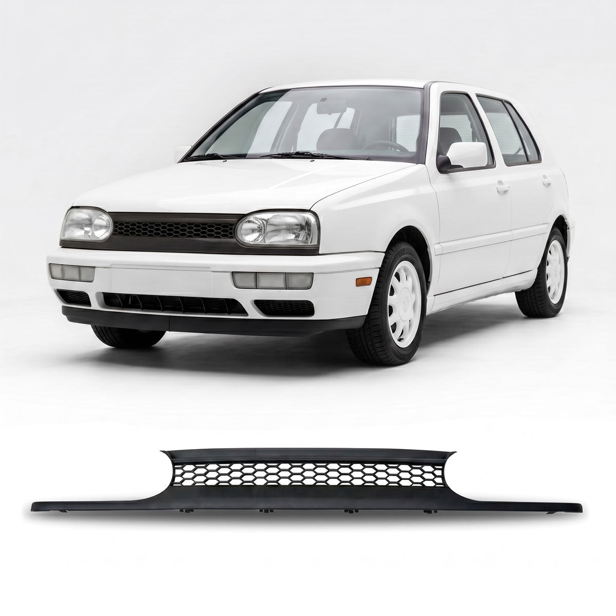 Matt Black Badgeless Front Grille passend für VW Golf 3 1991-1997 – Bild 1