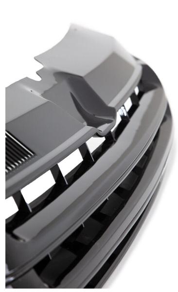 Kühlergrill Grill Clean hochglanz Schwarz Sportgrill passend für VW T5 GP Facelift 09-15