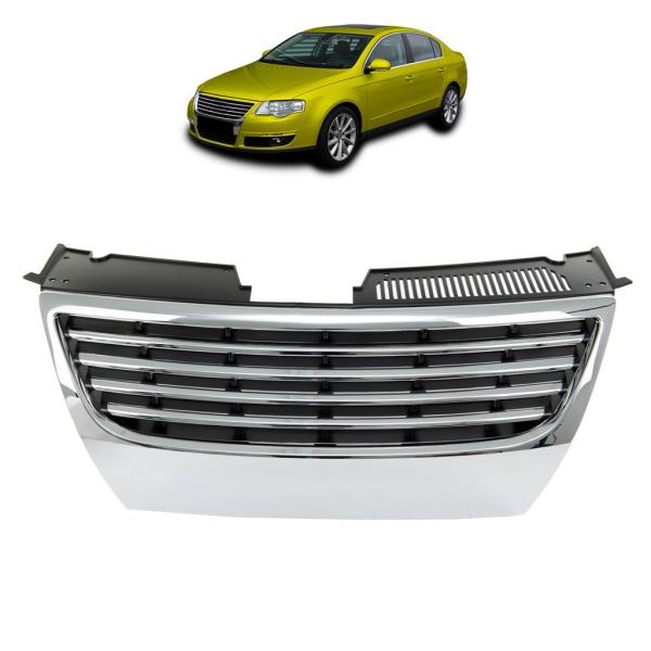Kühlergrill Grill schwarz chrom passend für VW Passat 3C 04.05-für Modelle ohne PDC