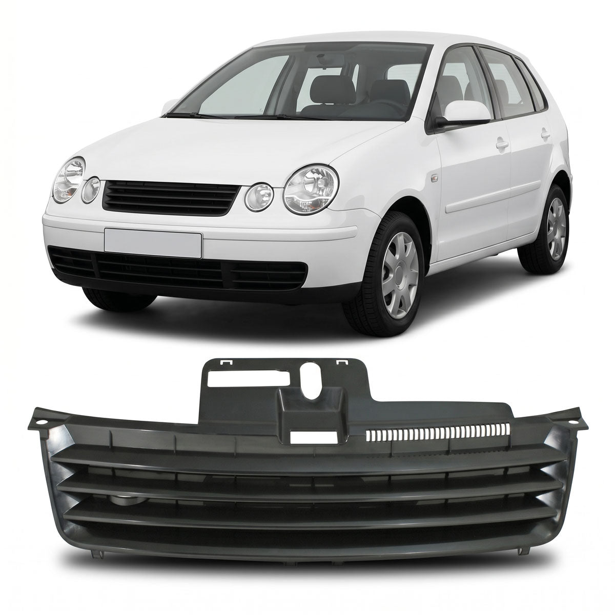 Front Grille Badgeless Black passend für VW Polo 9N 2001-2005 – Bild 1