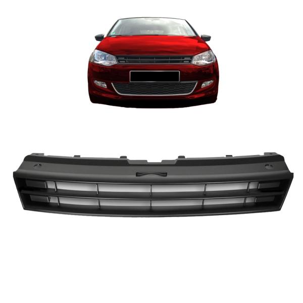 Kühlergitter Frontgrill Schwarz Grill Sport passend für VW Polo V (6R)  auch GTI