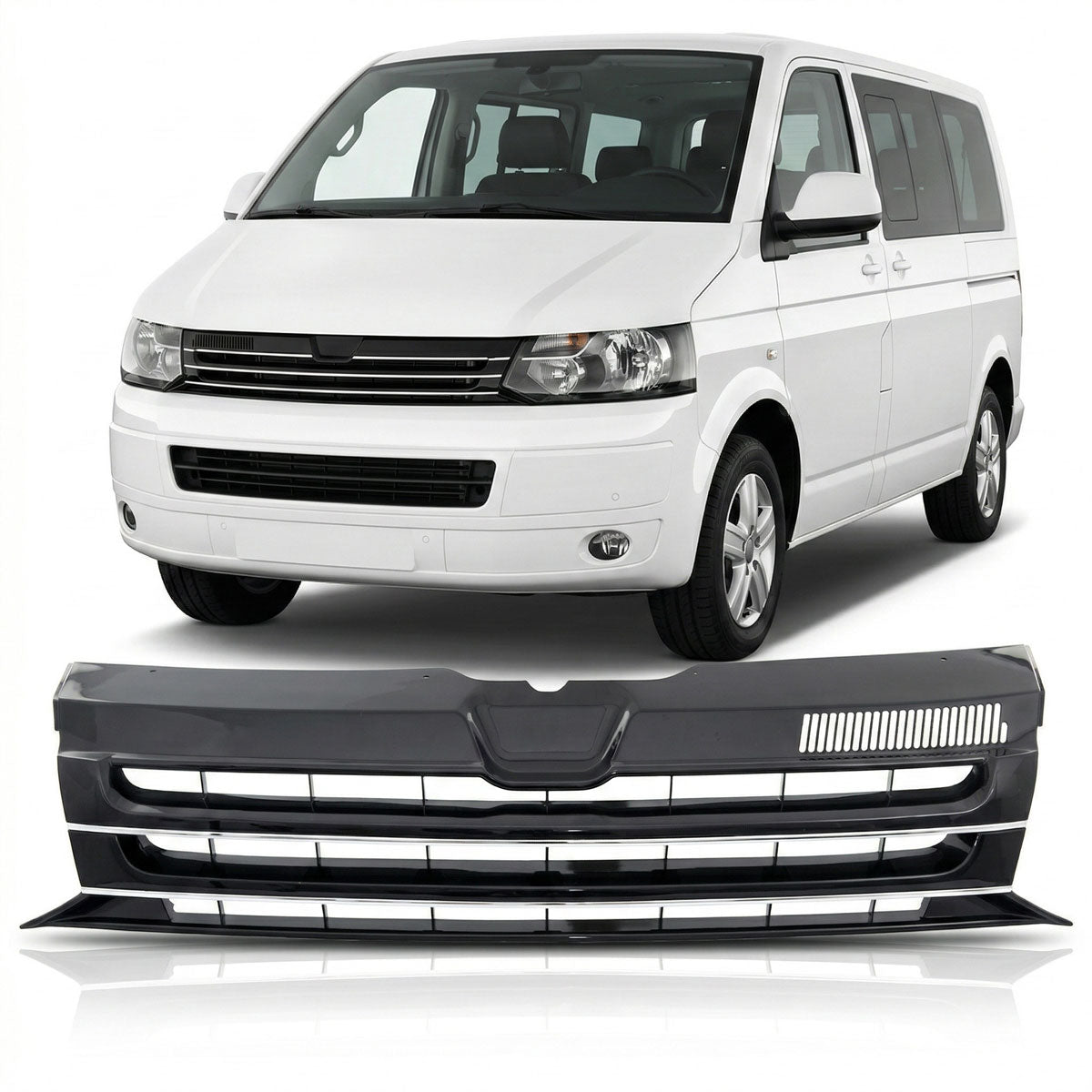 Grille Badgeless Chrome Strip passend für VW Transporter Multivan T5 2009-2015 – Bild 1