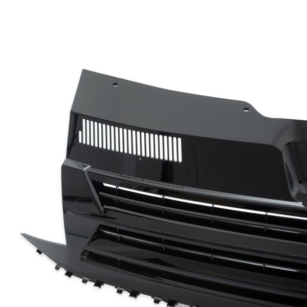 Kühlergrill Schwarz Glanz clean ohne Emblem passend für VW T6 Bus Transporter 2015-2019