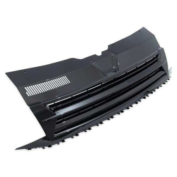 Kühlergrill Schwarz Glanz clean ohne Emblem passend für VW T6 Bus Transporter 2015-2019