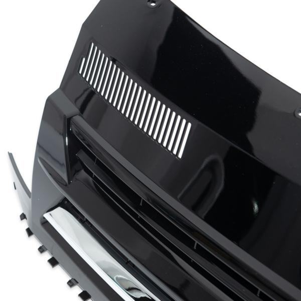 Kühlergrill Schwarz Glanz Chrom ohne Emblem passend für VW T6 Bus Transporter 2015-2019