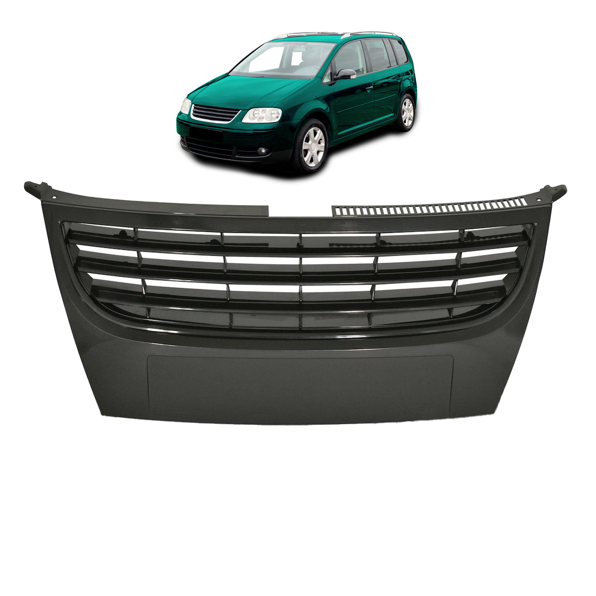 Front Grille Badgeless Black passend für VW Touran 1T1 1T2 2006-2009 – Bild 1
