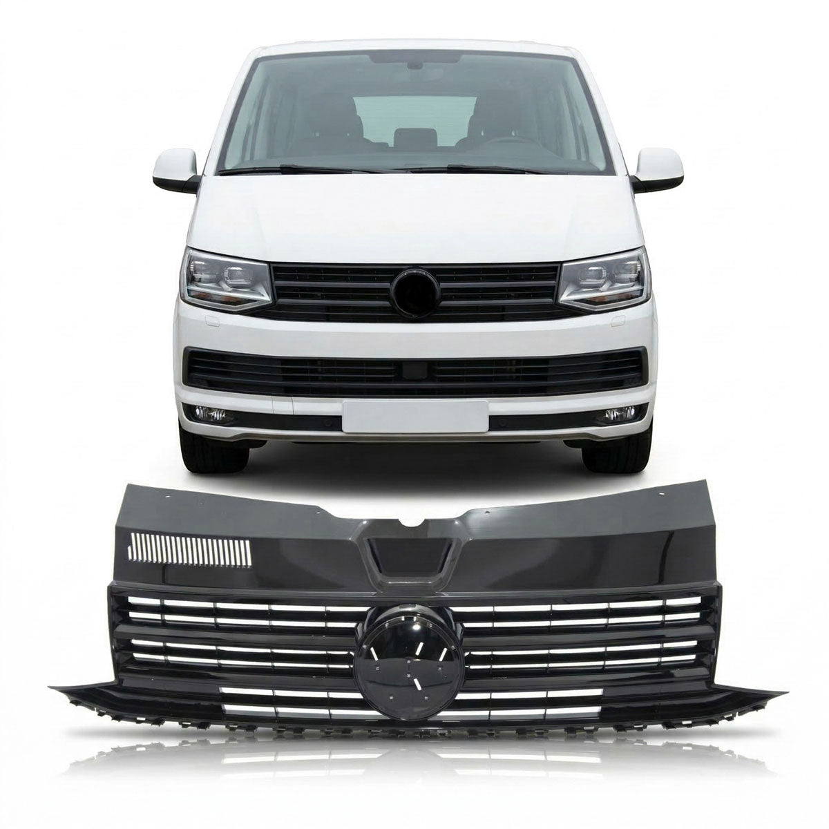 Gloss Black Front Grille passend für VW Transporter Multivan T6 2015-2019 – Bild 1