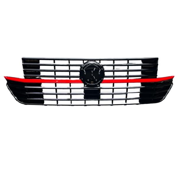 Kühlergrill Schwarz Glanz Leiste Rot passend für VW T6.1 Multivan Transporter 2019-