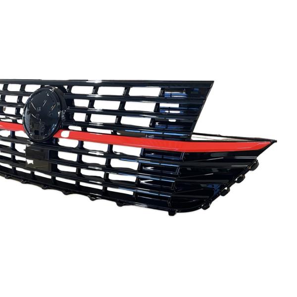 Kühlergrill Schwarz Glanz Leiste Rot passend für VW T6.1 Multivan Transporter 2019-