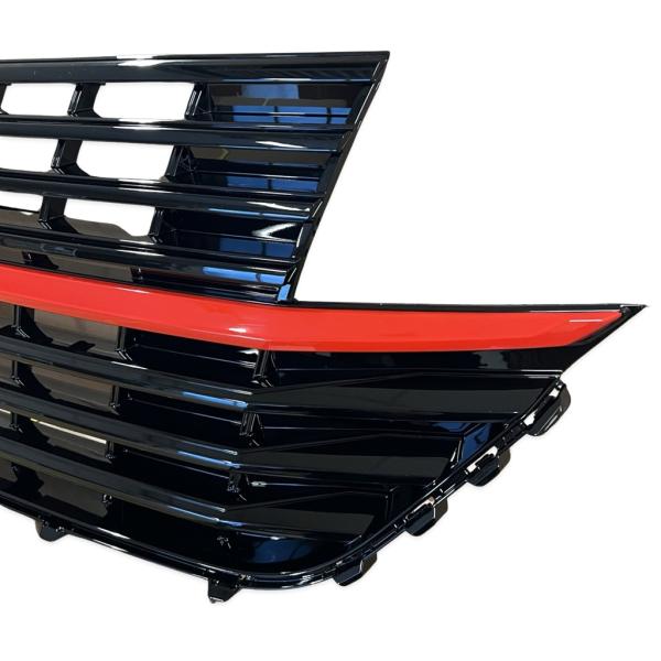 Kühlergrill Schwarz Glanz Leiste Rot passend für VW T6.1 Multivan Transporter 2019-