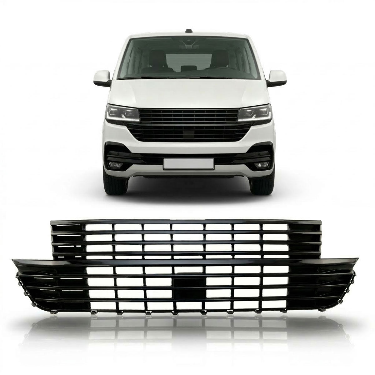 Front Grille Matt Black passend für VW T6.1 Multivan Transporter 2019-2024 – Bild 1