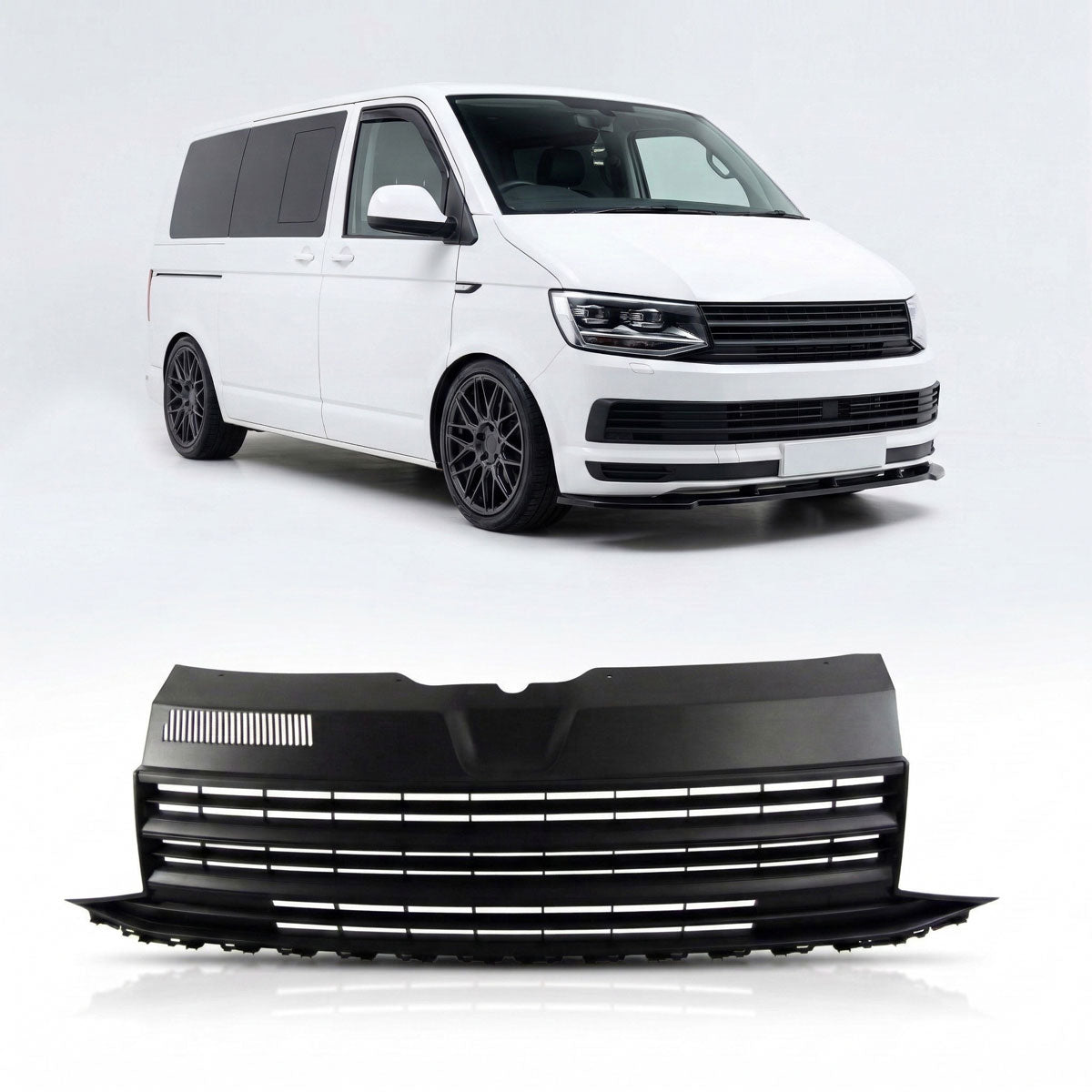 Front Grille Badgeless Gloss Black passend für VW Transporter T6.1 2019-2022 – Bild 1