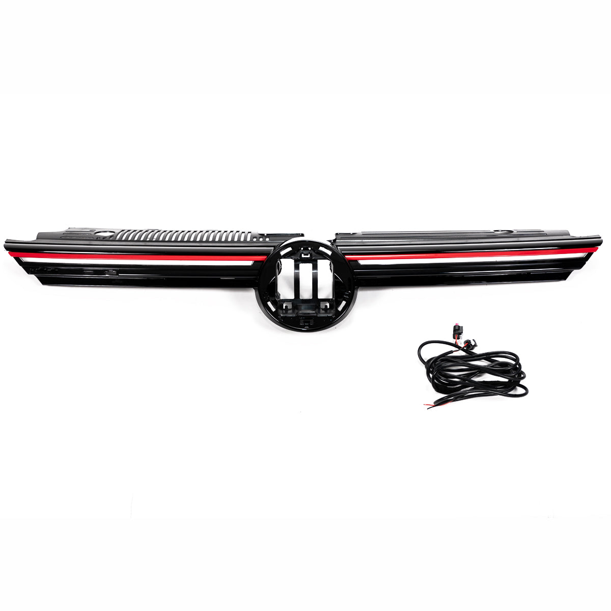 Front Grille with LED DRL Red Strip passend für VW Golf 8 2019-2024 – Bild 2