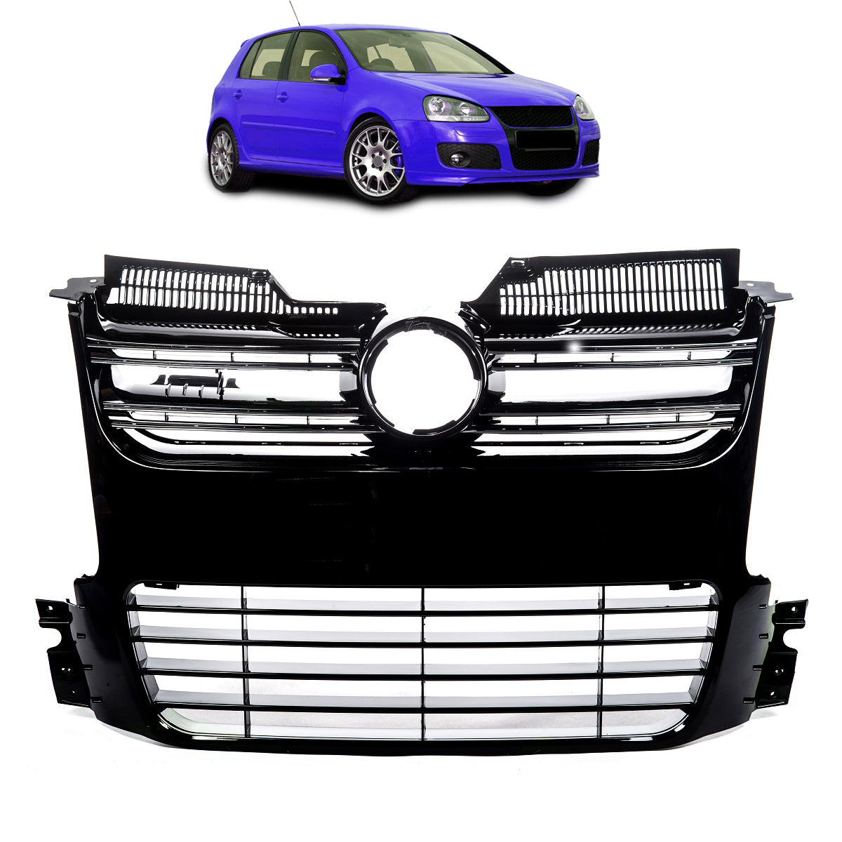 Front Grille Gloss Black passend für VW Golf 5 2003-2008 – Bild 1