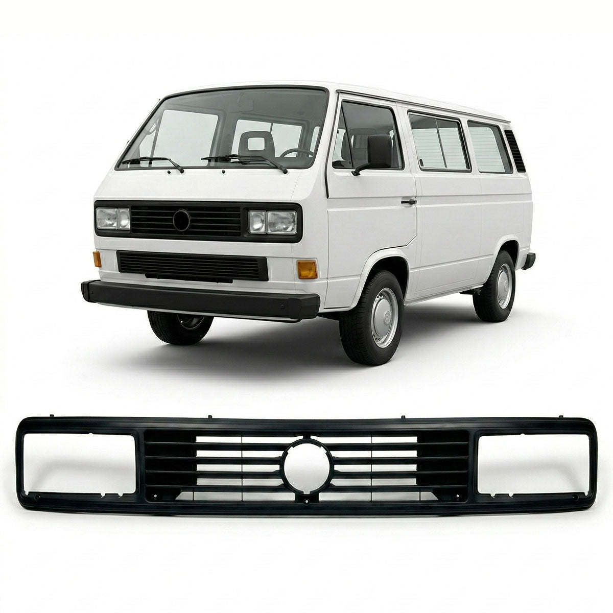 Front Grille Badged Square Headlights passend für VW T3 1979-1992 – Bild 1