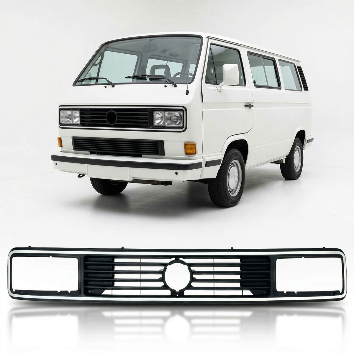 Front Grille with Silver Gray Trim passend für Volkswagen T3 1979-1992 – Bild 1