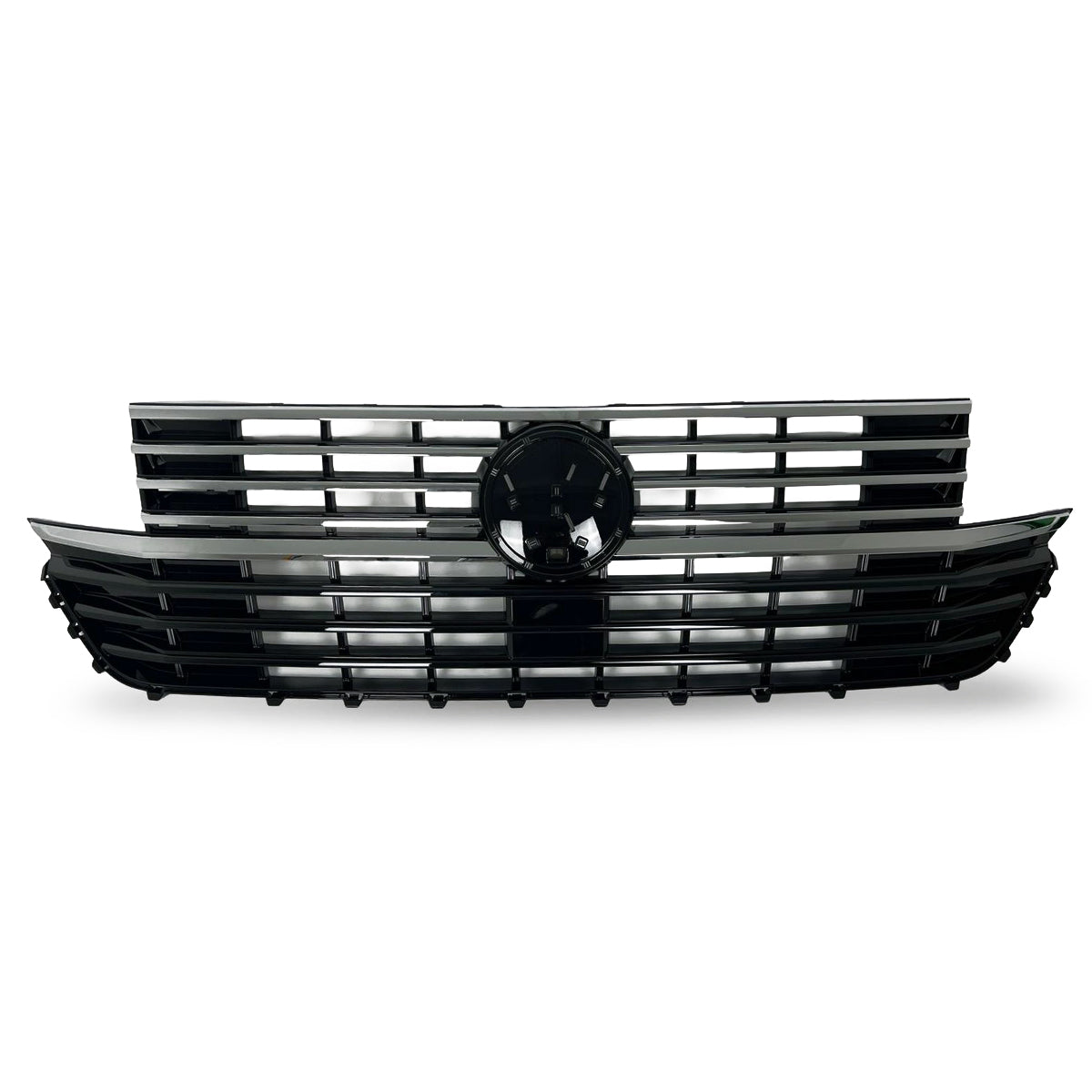 Front Grille Gloss Black with 5 Chrome Trims passend für VW T6.1 2019-2024 – Bild 2