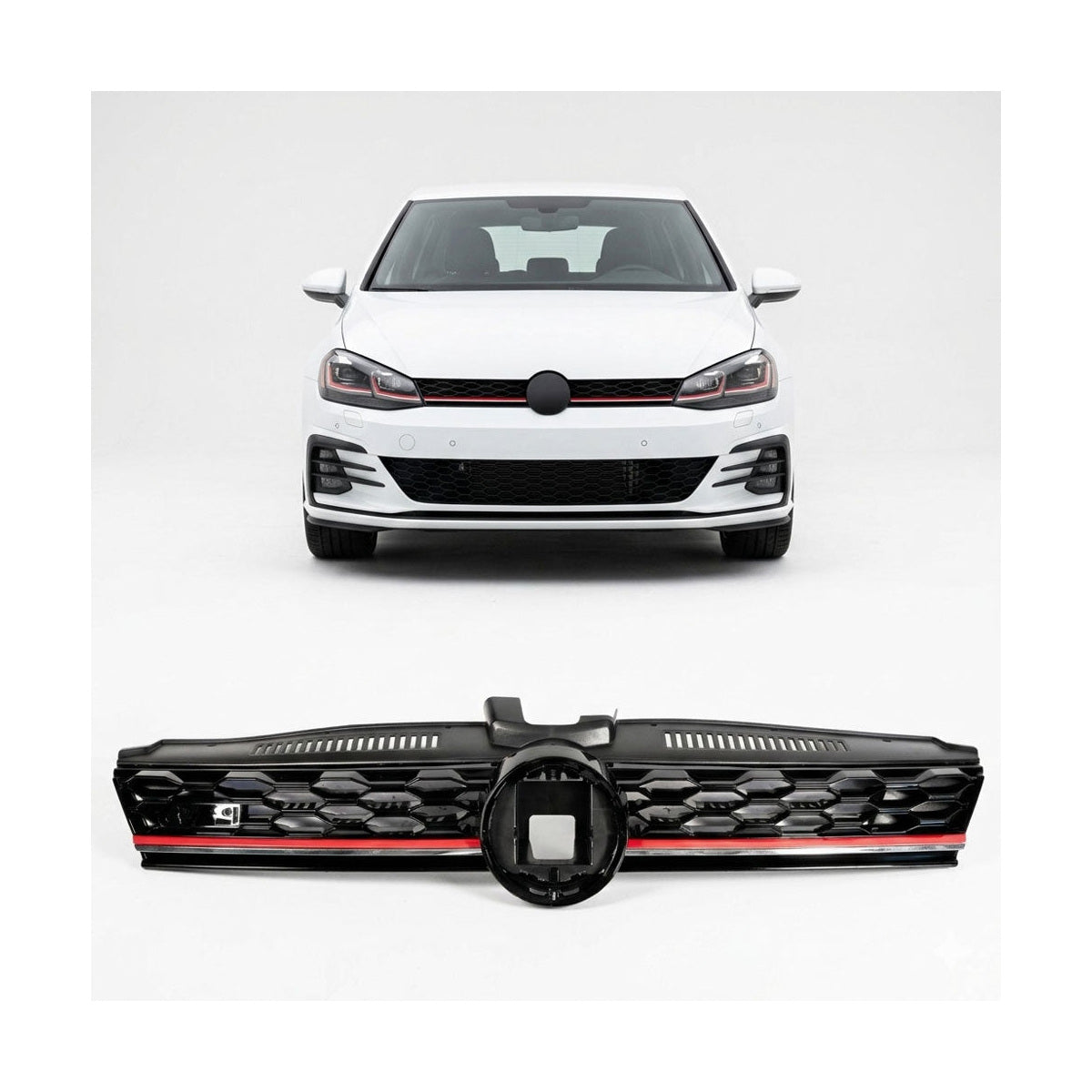 Front Grille with Red Stripe passend für VW Golf 7.5 2017-2020 – Bild 1