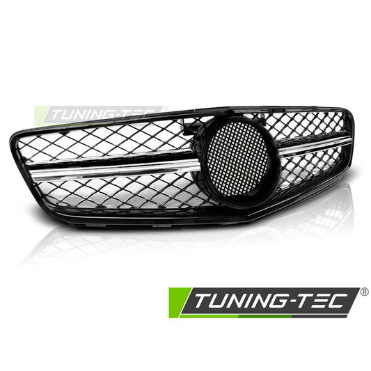 Sportgrill Schwarz glänzend/Chrom passend für Mercedes W204 07-14