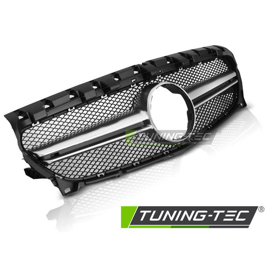 Sportgrill Schwarz/Silber Sport-Look passend für Mercedes CLA W117 13-19