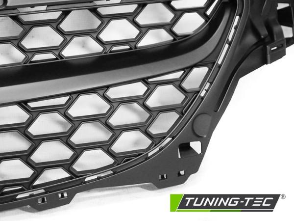 Sportgrill / Kühlergrill passend für Opel Corsa E 14-19 matt schwarz in Wabendesign