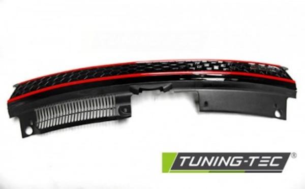Sportgrill / Kühlergrill passend für VW Golf 6 09-12 schwarz/rot in Wabengitter Design