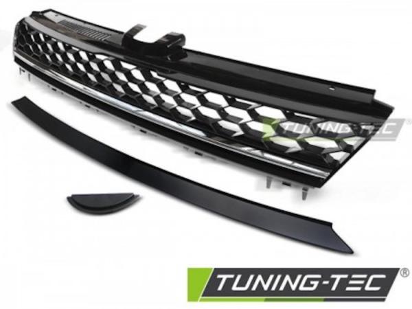 Sportgrill / Kühlergrill passend für VW Golf 7 (VII) 13-17 schwarz/chrom in Wabendesign