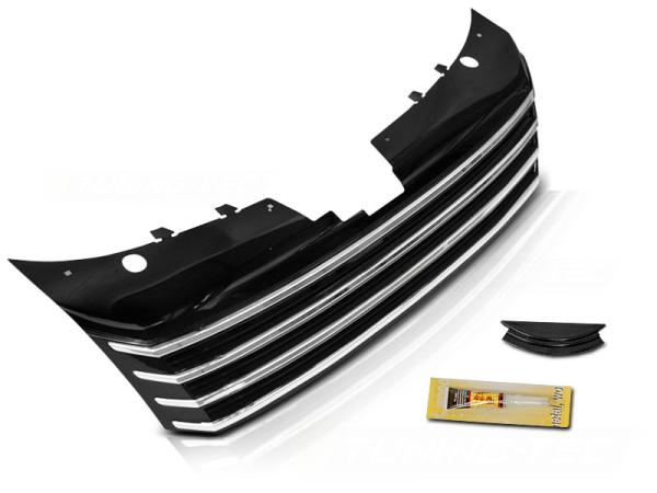 Sportgrill / Kühlergrill passend für VW Passat B7 10-14 schwarz/chrom