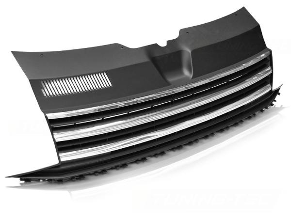 Sportgrill / Kühlergrill passend für Volkswagen T6 15-19 schwarz/chrom