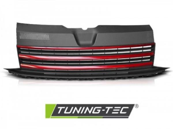 Sportgrill / Kühlergrill passend für VW T6 15-19 schwarz/rot