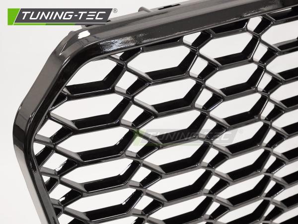 Wabengitter Sportgrill / Kühlergrill passend für Audi A6 4G (C7) 10-14 Hochglanz schwarz